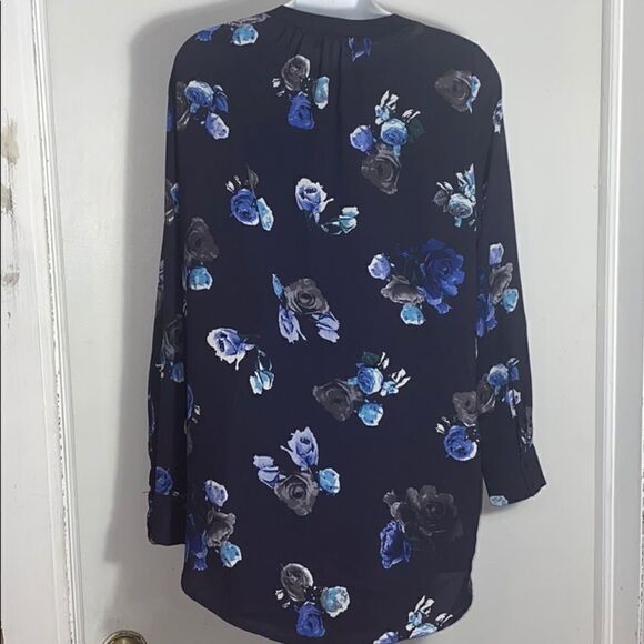 THAKOON For Design Nation Blue Floral Blouse-S - Picture 4 of 7